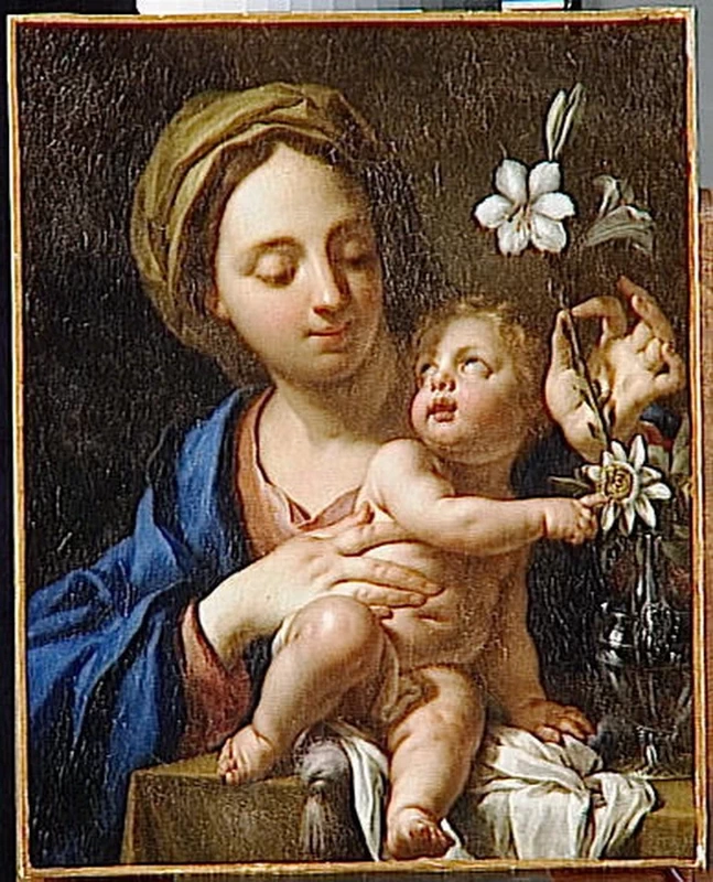 Madonna col Bambino che indica il fiore della passione - Louvre, Parigi